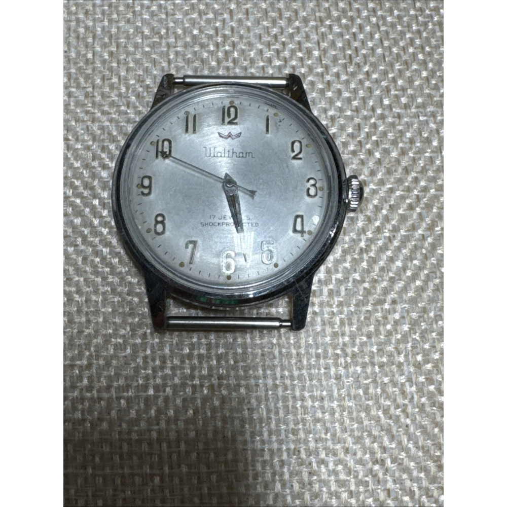 Vintage 1960s Waltham Manual Wind Watch 33mm Stainless Steel Works - Picture 2 of 8